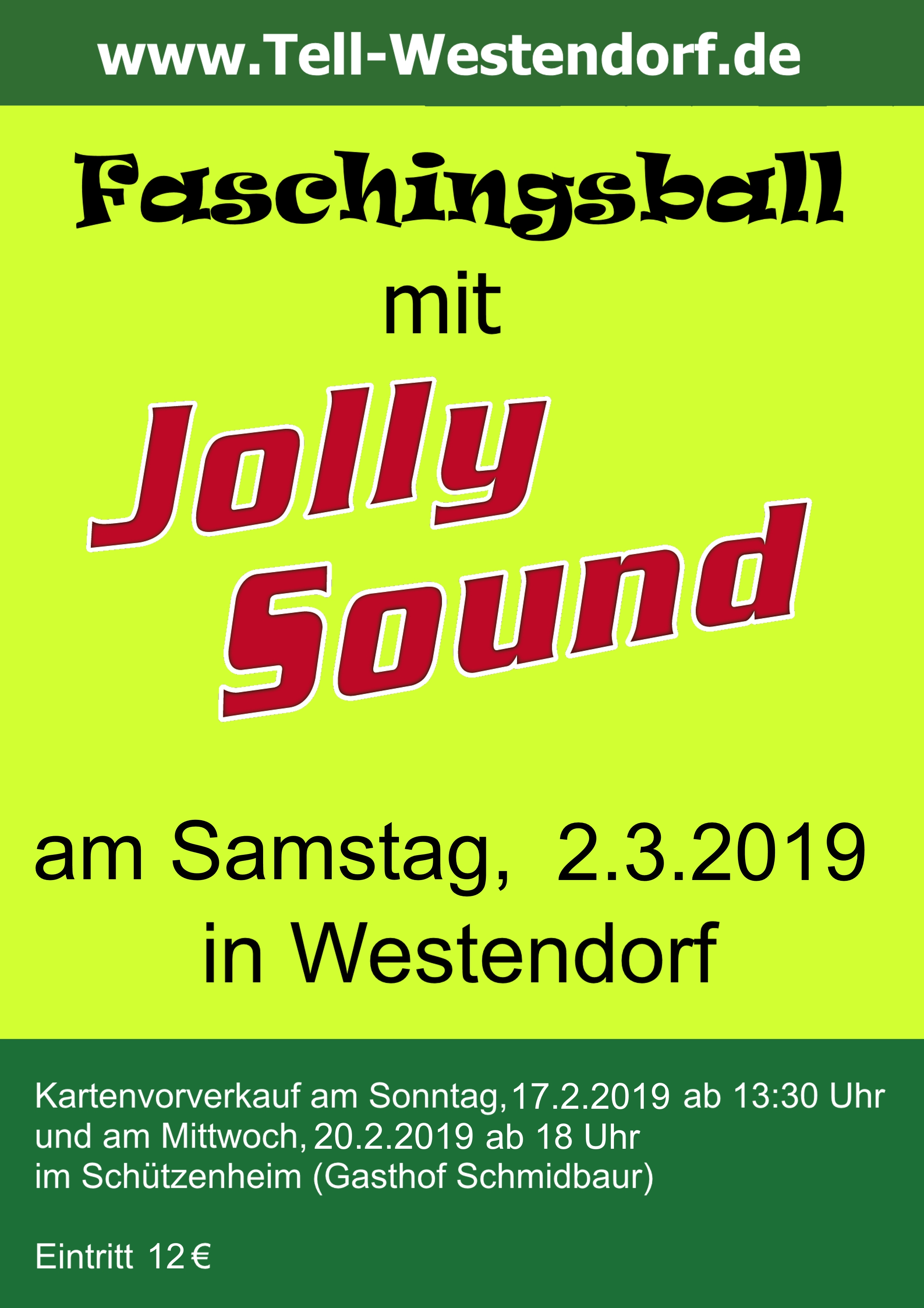 Plakat Faschingsball 2019 Plakat Faschingsball 2019